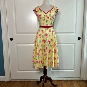 Pinup Couture Dress Yellow